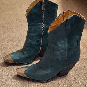 Free People Genuine Leather Cowboy Boots